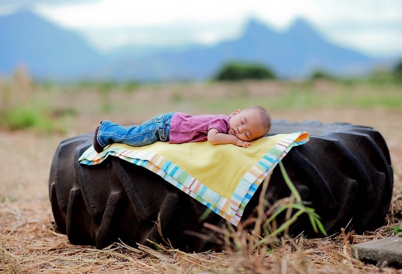 Floyd Fajardo baby on wheel
