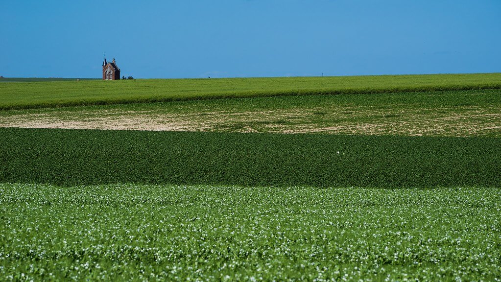 nicolas bello - church in a field